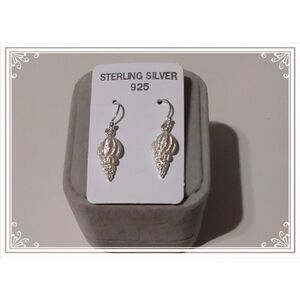 NEW~925 Sterling Silver Tulip Shell French Wire Earrings